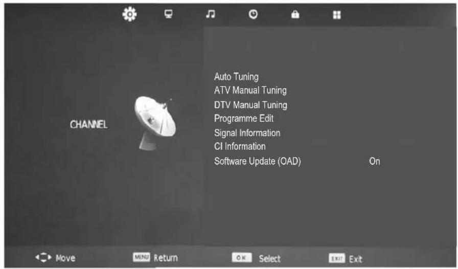 DENVER LDD-2454MC - CHANNEL menu - 1