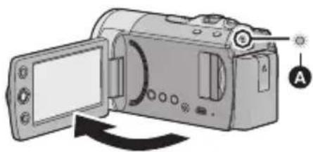 PANASONIC SDR-T50P/PC - Turning the power on and off with the LCD monitor - 1