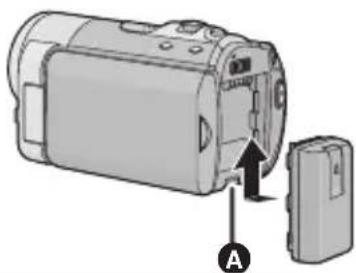 PANASONIC SDR-T50P/PC - ■ Cómo insertar la batería - 1