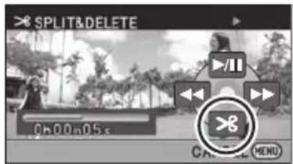 SPLIT&DELETE 0h00m05s I1 CAMERA MENU