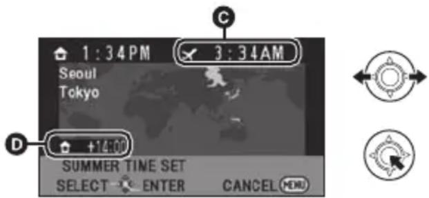 1:34PM 3:34AM Seoul Tokyo +7.500 SUMMER TINE SET SELECT ENTER CANCEL (HND)