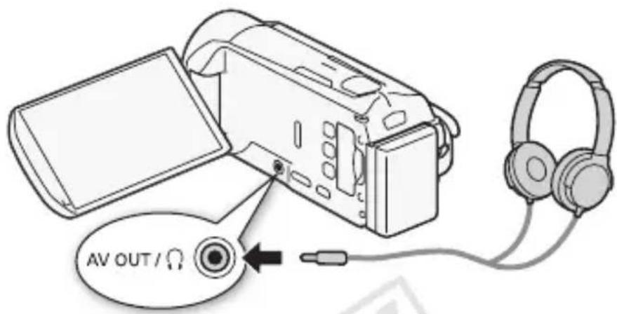 CANON Legria HF37 - [Volume] ➤ [Ω] or [Ω] to adjust the volume ➤ [X] - 1