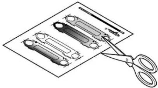 JVC KD-SC607EE - Cut the plates out using a scissors. - 1