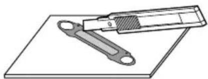 JVC KD-SC607EE - Trim out the window and two knobs using a knife on a rubber mat. - 1