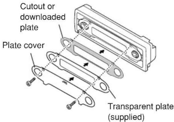 JVC KD-SC607EE - - When attaching a cutout or downloaded plate - 1
