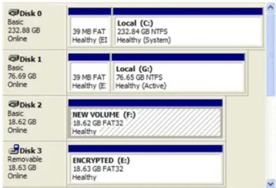 Apricorn Aegis Vault 160GB - Partitioning and Formatting the Non-encrypted partition - 8