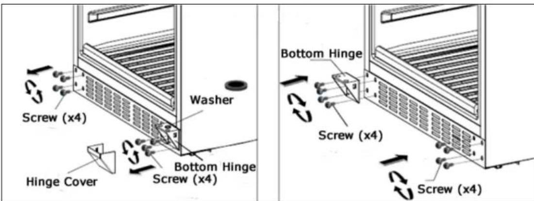 BAUMATIC BWC1215SS - Reversing the door of your wine cabinet - 4