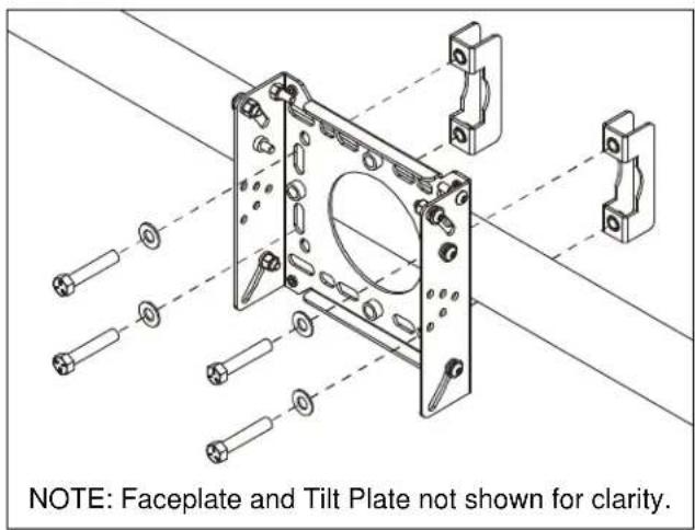 NOTE: Faceplate and Tilt Plate not shown for clarity.