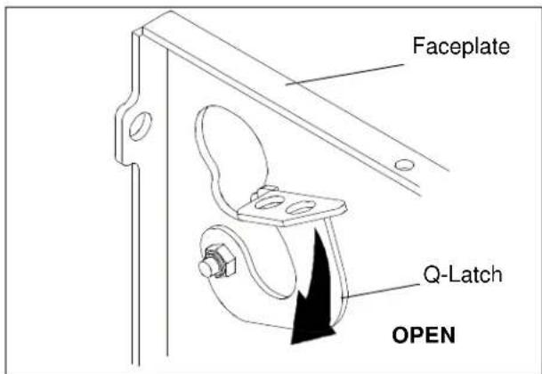 Faceplate Q-Latch OPEN