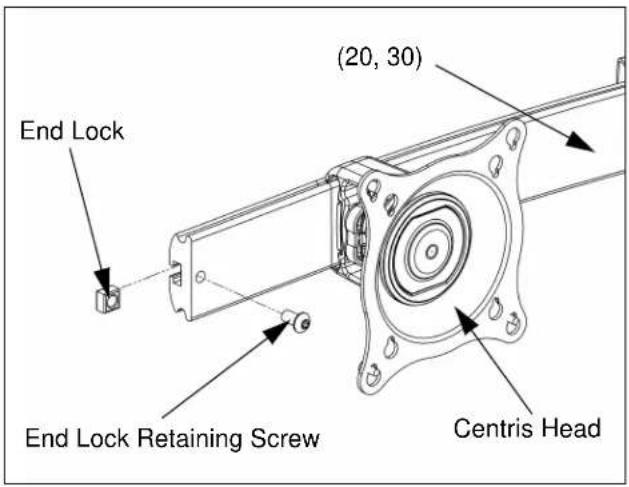 End Lock (20, 30) End Lock Retaining Screw Centris Head