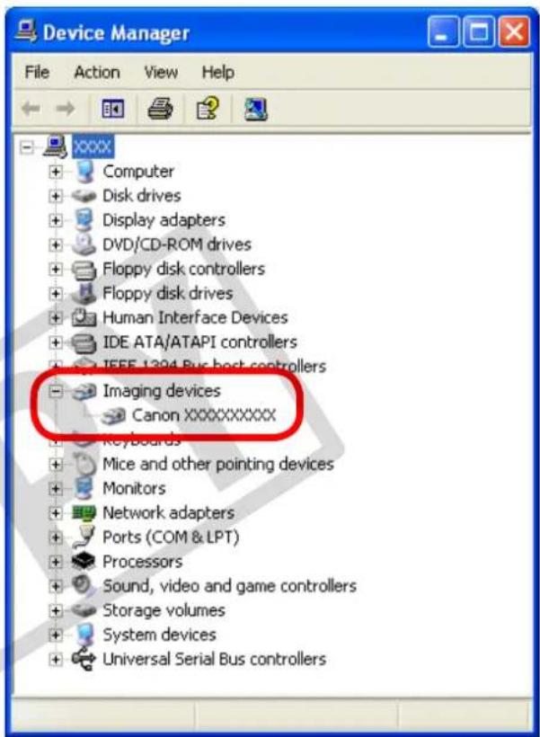 CANON Ixus SD4000 IS - Click the [+] symbol beside the [Other devices], [Portable Devices] and/or [Imaging devices] category. - 2