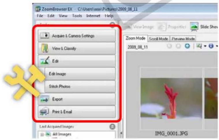 CANON Ixus SD4000 IS - Customizing the Task Buttons - 1