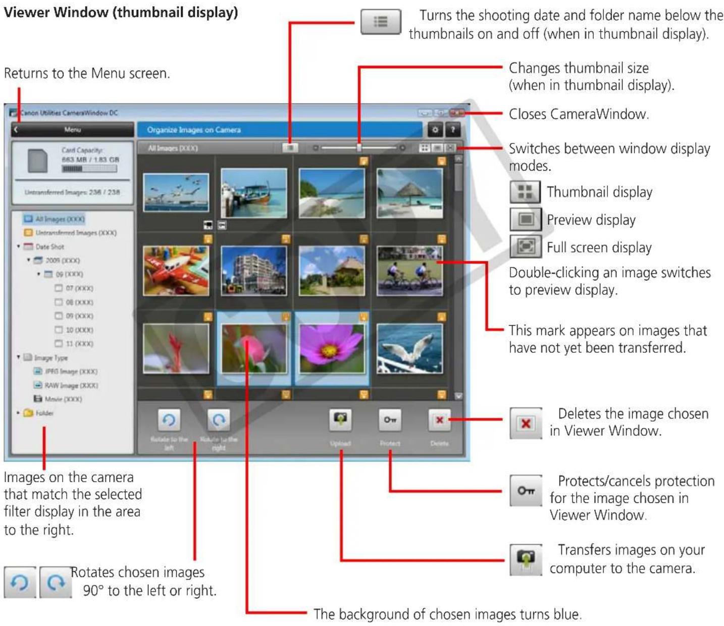 CANON Ixus SD4000 IS - Organize Images Screen - 1