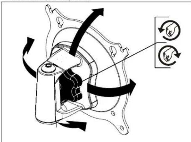 Technical diagram of a mechanical device with directional arrows and circular annotations indicating rotation or refresh.