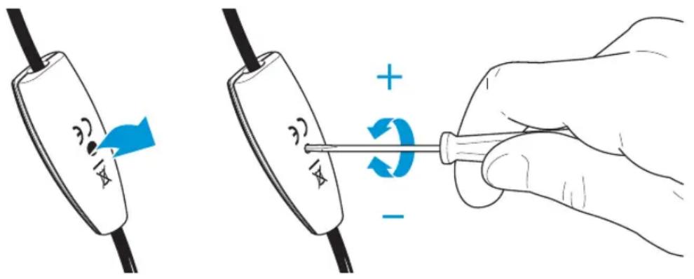 SENNHEISER HME 43-3 - Adjusting the microphone sensitivity - 1