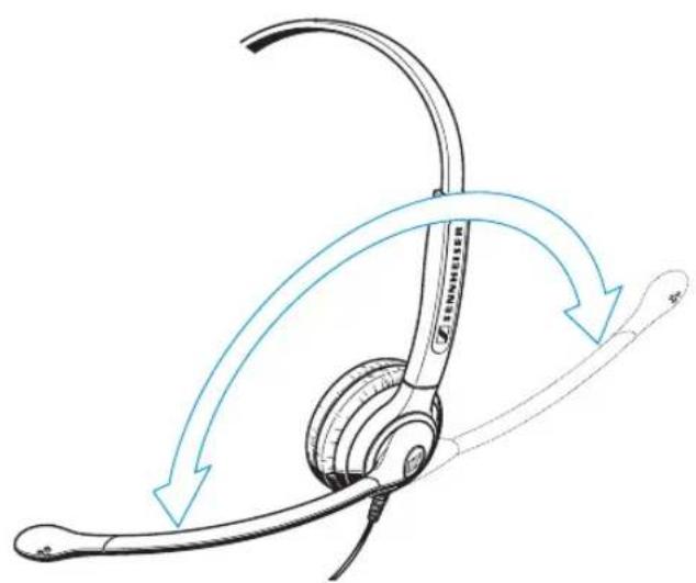 SENNHEISER HME 43-3 - Turning the microphone boom - 1