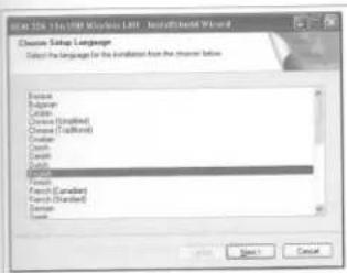 SELECT Selected Language Choose Setup Language Select the Language for the Installation from the Chinese Language Chinese English Chinese (English) Chinese (Italian) Chinese French French (Canadian) French (German) Chinese English 确定 Next > Cancel
