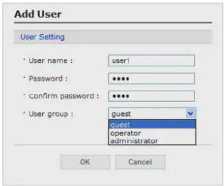 REVO REHVDPTZ22-1 - - User List Setting: - 1