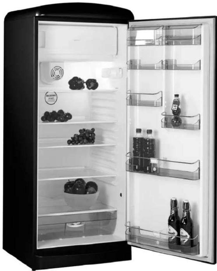 BAUMATIC RETRO12IV - RETRO12BL/ RETRO12IV 268 Litre retro style fridge with icebox - 1