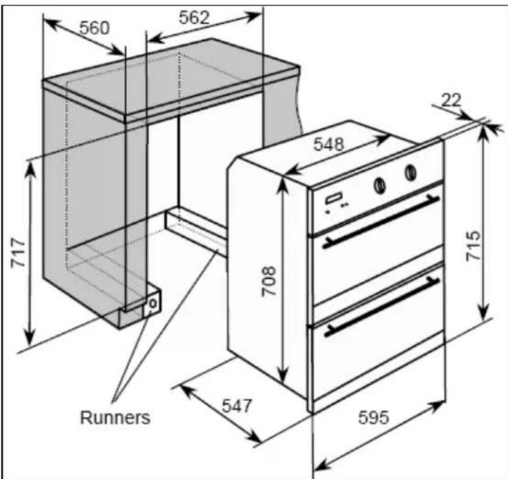 BAUMATIC BO796BL - Installing the oven into the kitchen cabinet - 1
