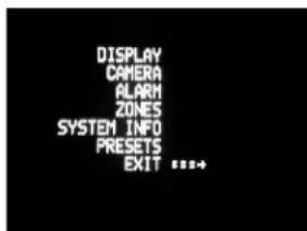 Moog Videolarm SM7C12N-3 - MENU DRIVEN SETTINGS - 9