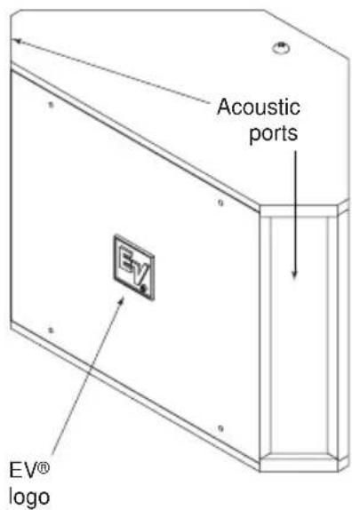 Acoustic ports EV® logo