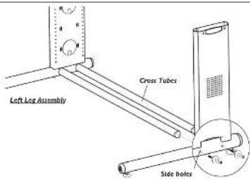 Left Leg Assembly Cross Tubes Side holes