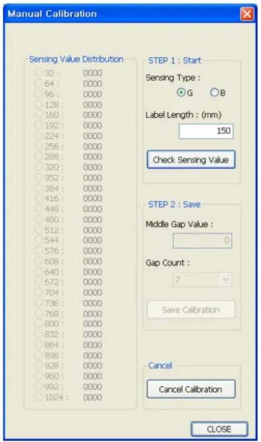 Bixolon SLP-DX423CG/BEG - 5-8 Manual Calibration Mode - 2