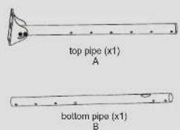 top pipe (x1) A bottom pipe (x1) B