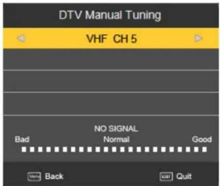 DENVER LDD-2655DVBT - DTV Manual Tuning - 1