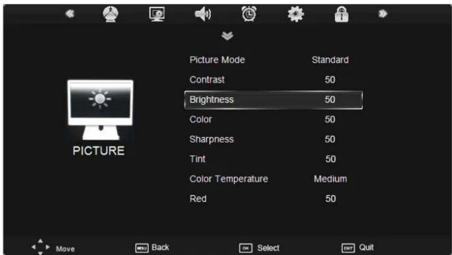 DENVER LDD-2655DVBT - PICTURE menu - 1