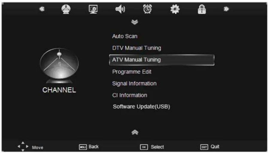 DENVER LDD-2655DVBT - CHANNEL menu - 1