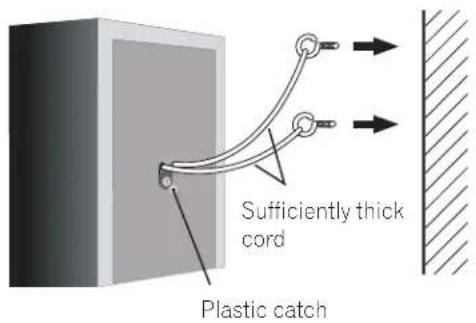 Sufficiently thick cord Plastic catch
