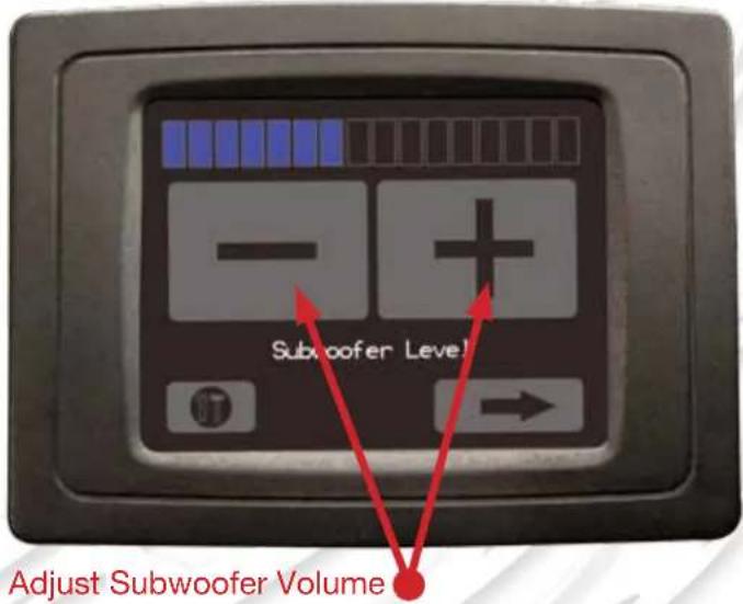 Subwoofer Level! Adjust Subwoofer Volume