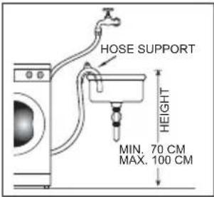 HOSE SUPPORT MIN. 70 CM MAX. 100 CM HEIGHT
