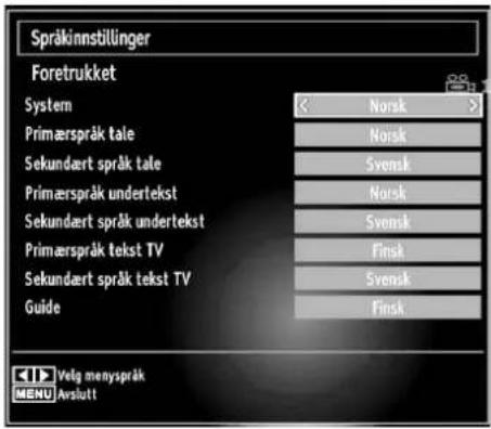 Finlux 46FLHX883U - Språkinnstillinger - 1