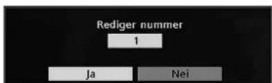 Rediger nummer 1 Ja Nei