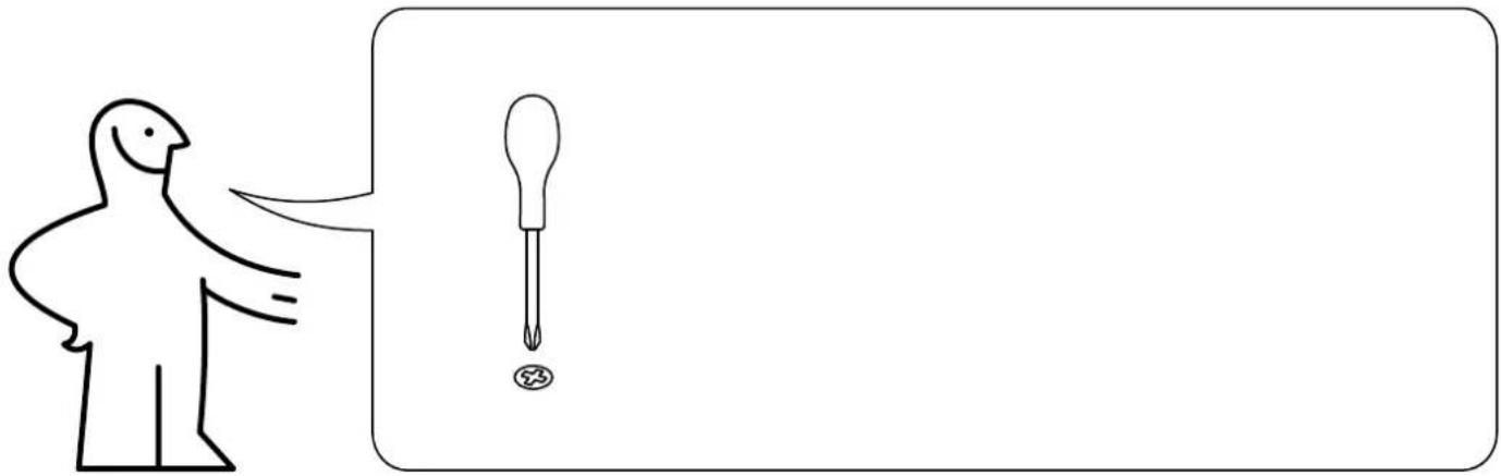Diagram showing a bird figure pointing at a dropper tip with a labeled symbol, likely illustrating a medical or laboratory procedure.