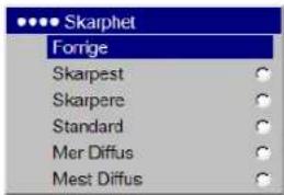 Skarphet Forige Skarpest Skarpere Standard Mer Diffus Mest Diffus