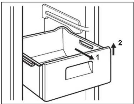 Husqvarna-Electrolux QT3582K - Fjerne frysekurver og glasshyller fra fryseren - 1