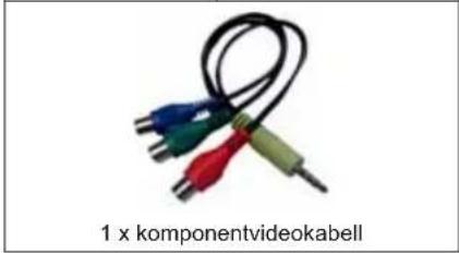 1 x komponentvideokabell