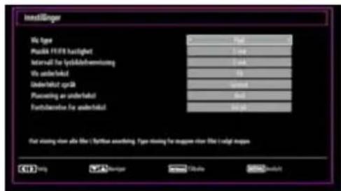 Finlux 32FLXR880HU - Innstillinger for mediabrowser - 1