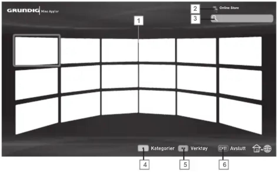 GRUNDIG 49 VLE 7629 - Smart Inter@ctive TV 4.0-leser hovedmeny - 1