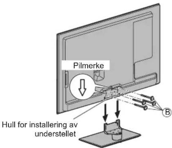 Pilmerke Hull for installing av understellet B