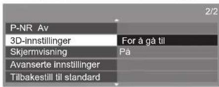 P-NR Av 3D-innstillinger For å gå til Skjermvisning På Avanserte innstillinger Tilbakestill til standard