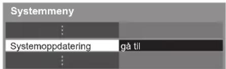 Systemmeny Systemoppdatering gå til