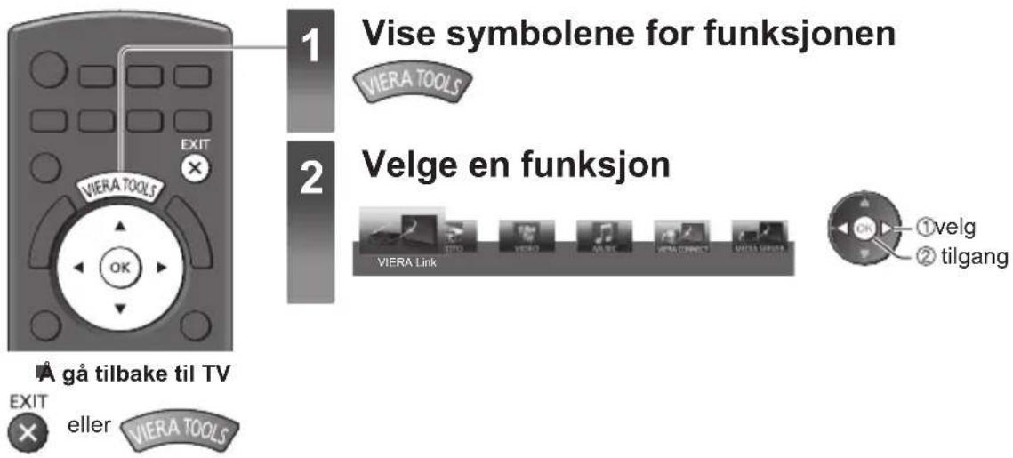 PANASONIC Viera TX-L37ET5Y - Hvordan bruke VIERA TOOLS - 1