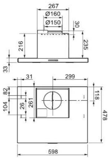 267 Ø160 Ø150 30 216 235 33 31 299 82 104 261 26 118 478 598