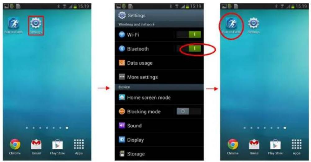 Run on Earth Settings Chrome Gmail Play Store Apps Settings Wireless and network Wi-Fi Bluetooth Data usage More settings Device Home screen mode Blocking mode Sound Display Storage Play on Earth Settings Chrome Gmail Play Store Apps