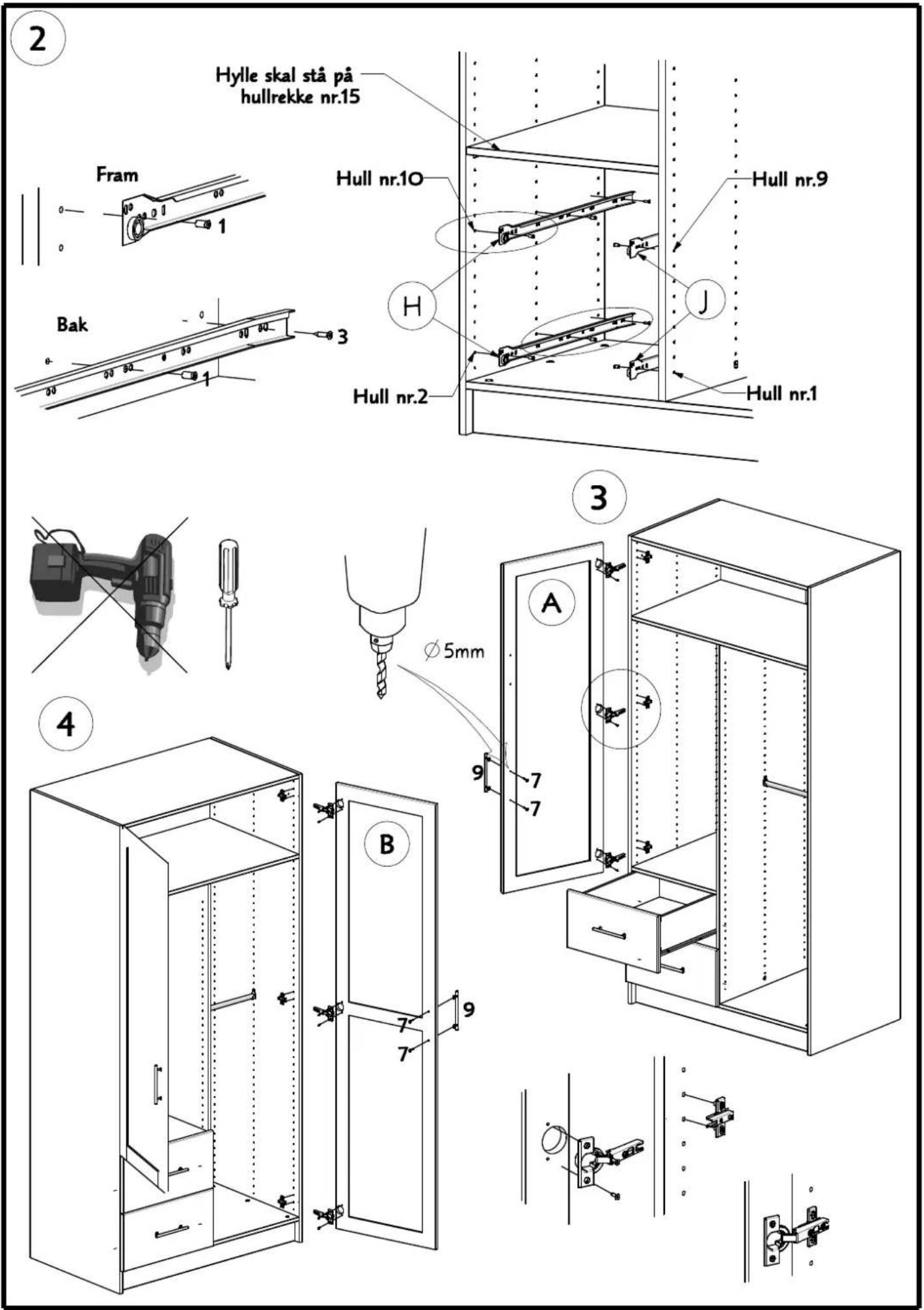 Talgø Basic (50cm) - Justering av hengsler - 4